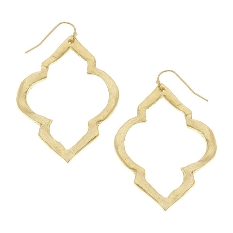 GOLD SCALLOP CUT OUT EARRINGS