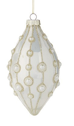 RAZ IMPORTS 4" PEARL ORNAMENT, TWO ASSORTED
