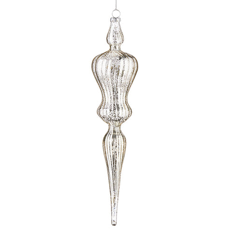 RAZ IMPORTS 12.25" MERCURY GLASS FINIAL