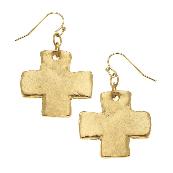SQUARE CROSS EARRINGS