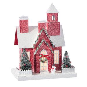 RAZ IMPORTS 11.25" LIGHTED CHURCH