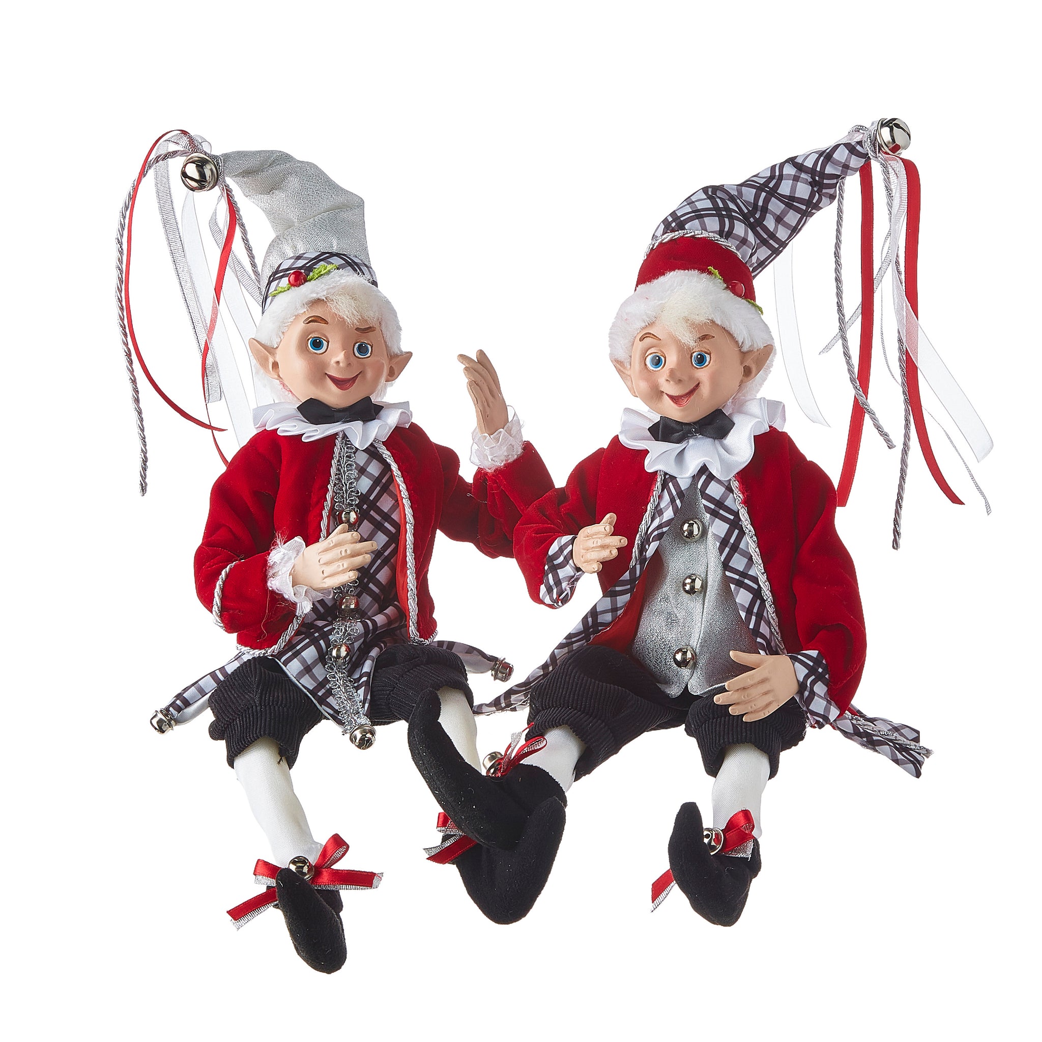 RAZ IMPORTS 16" TARTAN TIDINGS POSABLE ELF