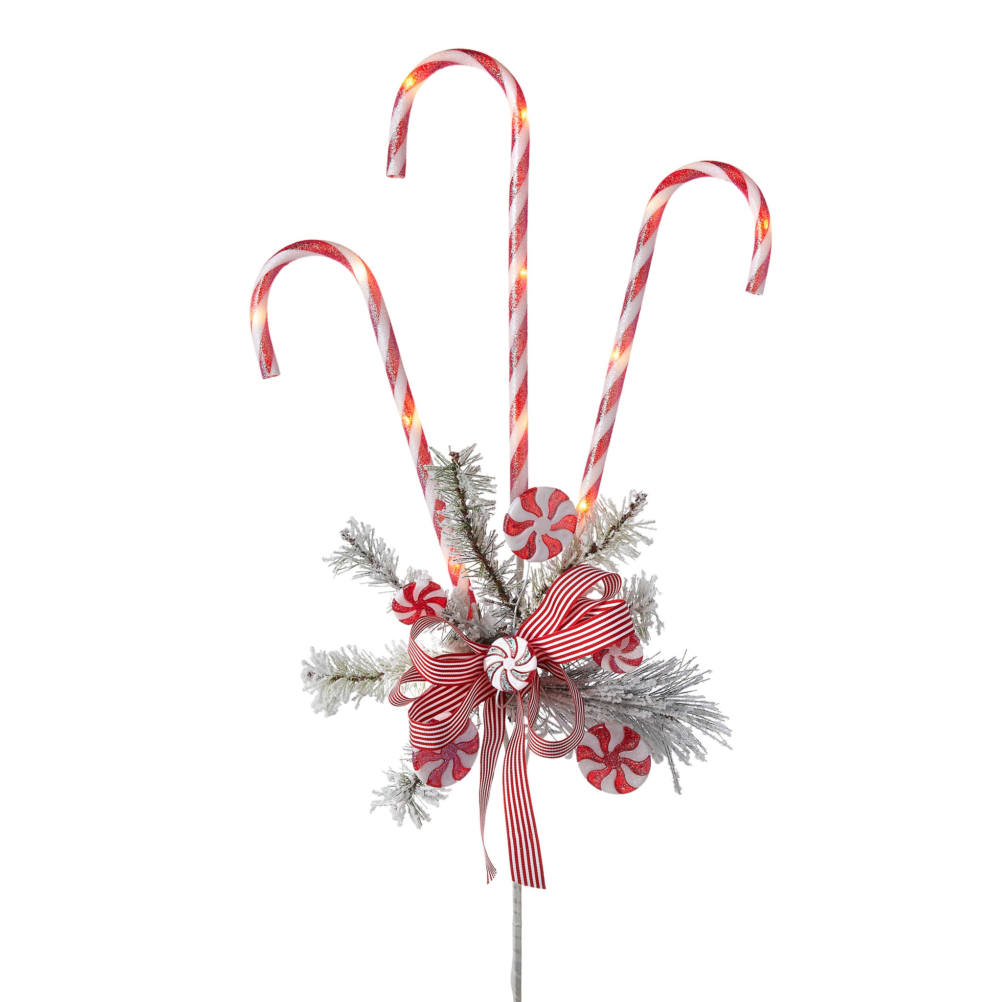 RAZ IMPORTS 33" LIGHTED CANDY CANE SPRAY